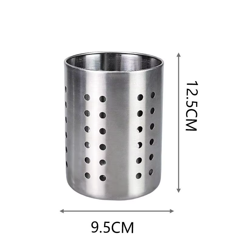 ✔ Boîte de rangement pour baguettes cylindriques en acier inoxydable, adaptée aux cuisines domestiqu