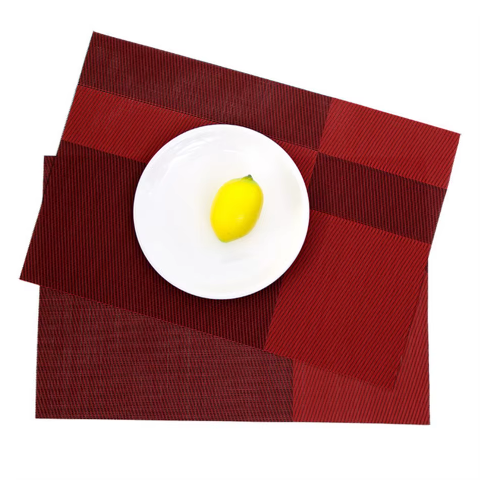 Napperons pour Table à manger, en PVC, motif bambou, plusieurs couleurs, antidérapants, résistants à
