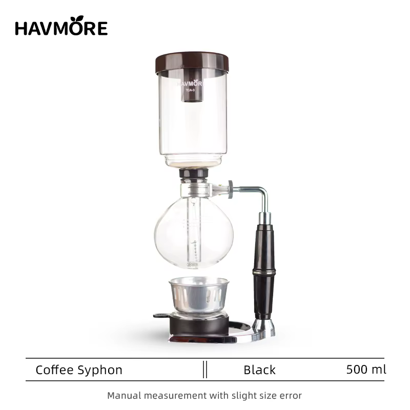Cafetière à Siphon en verre, 5 tasses, brûleur d'alcool, Siphon de table