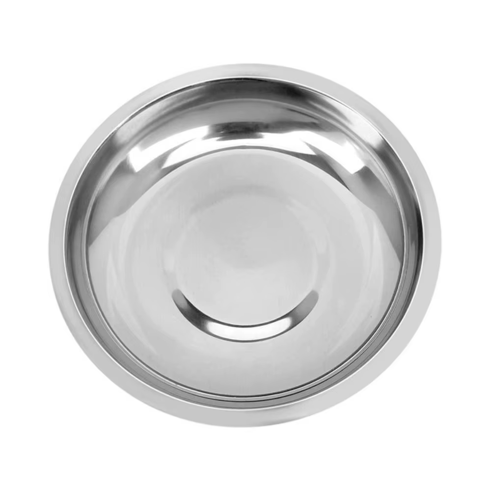 Plats d'assaisonnement de collations alimentaires durables en acier inoxydable, Mini plateau rond po