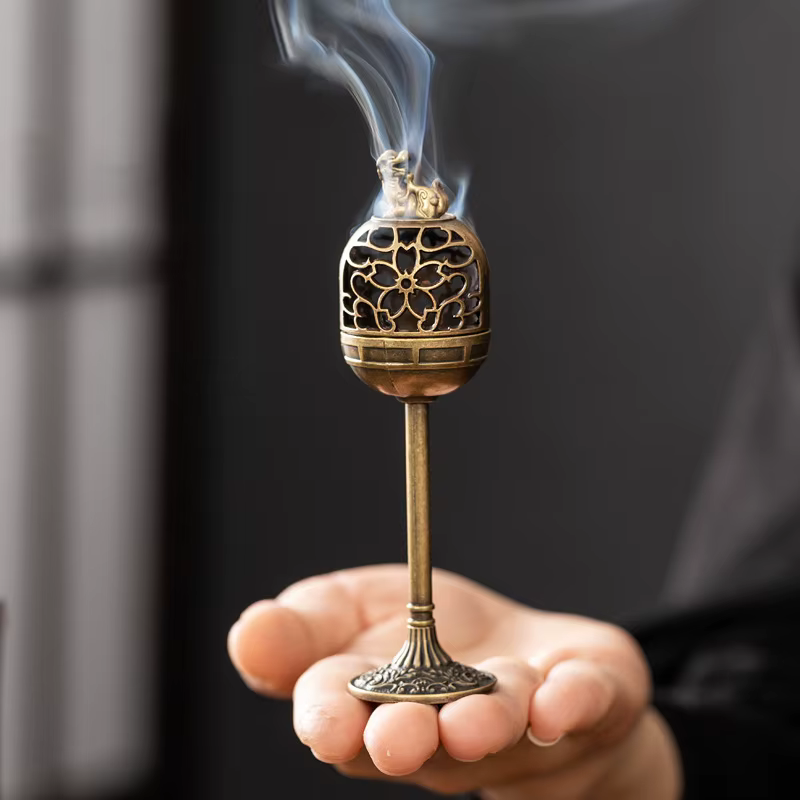 Porte-encens pour la décoration de la maison, petit Eva d'encens, Eva de poêle à pied haut, route in