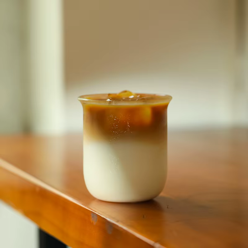 Tasse en verre de Style ins, verres épais résistants à la chaleur, transparents, pour thé, jus, lait