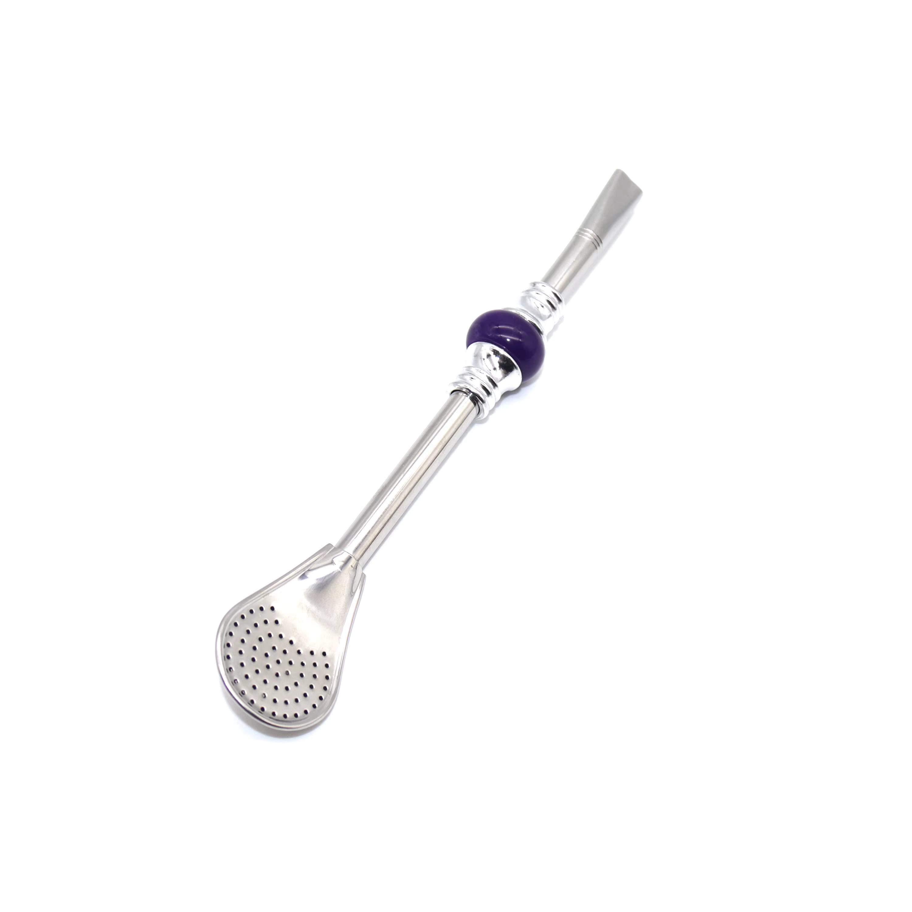 Cuillère à paille en acier inoxydable 304, 16cm 19cm, perle colorée, filtre à thé, Yerba Mate Bombil