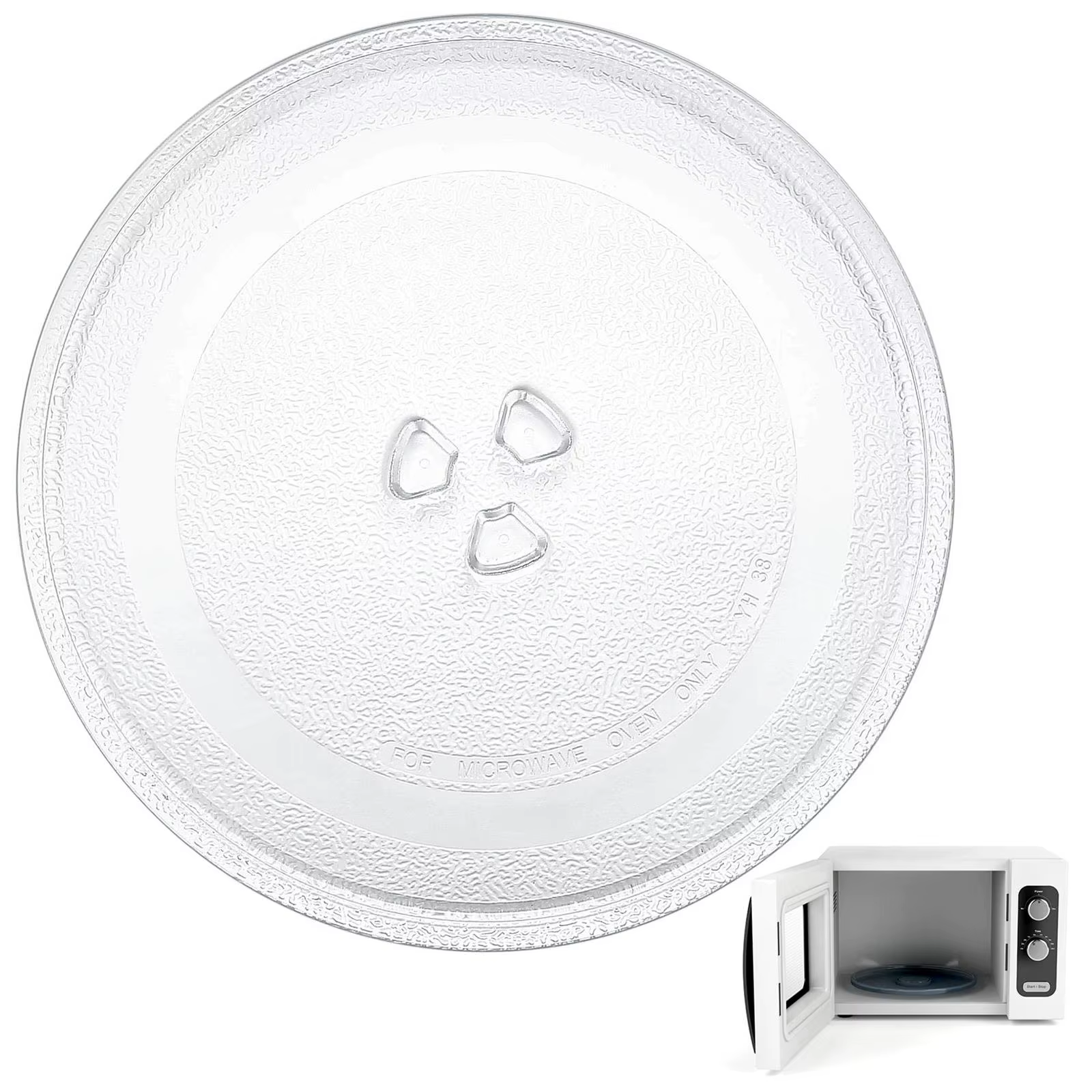 Plateau tournant en verre pour four à micro-ondes, 24.5cm, installation facile des accessoires