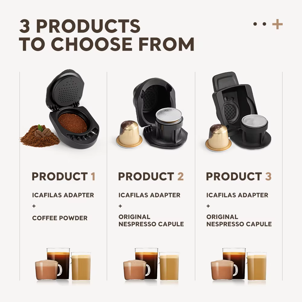 Adaptateur de café ICafilas adaptateur de capsule réutilisable Dolce Gusto avec accessoires de Machi