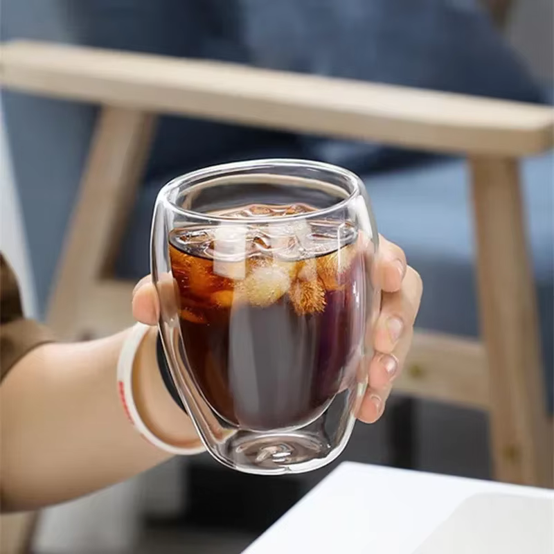 Tasse en verre isolée à Double paroi, 5 tailles, tasses à café expresso transparentes, tasse à bière