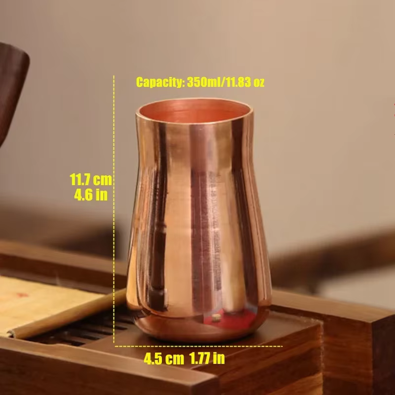Tasse en laiton et cuivre pur, chope à bière et à lait, calice en cuivre, tasse de petit déjeuner, v