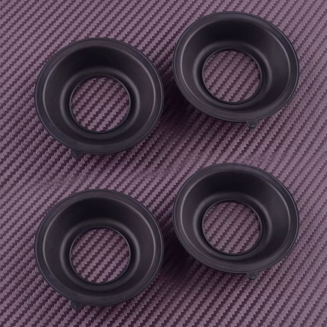Membrane coulissante de carburateur en caoutchouc noir, 4 pièces, compatible avec Yamaha XJ650 1980