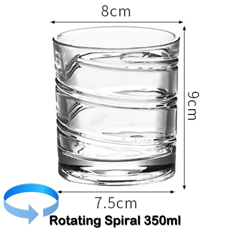 Verre à whisky rotatif, 1 pièce, verre à l'ancienne pour boire du Bourbon, des cocktails ou du thé,
