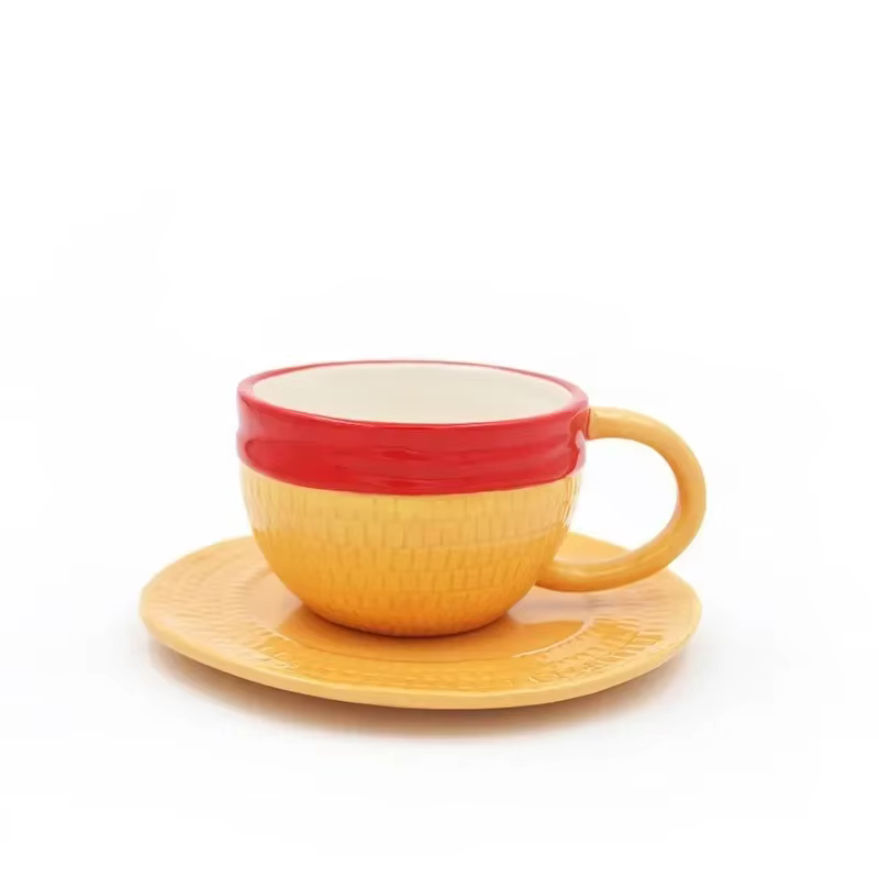 Tasse à café Anime créative en forme de chapeau des trois frères, tasse à café en céramique, Luffy Z