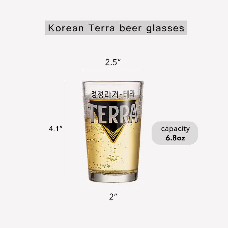 Verres à bière Terra adaptés à la maison, Bar, hôtel, Restaurant, dégustation du verre à vin, Logo p