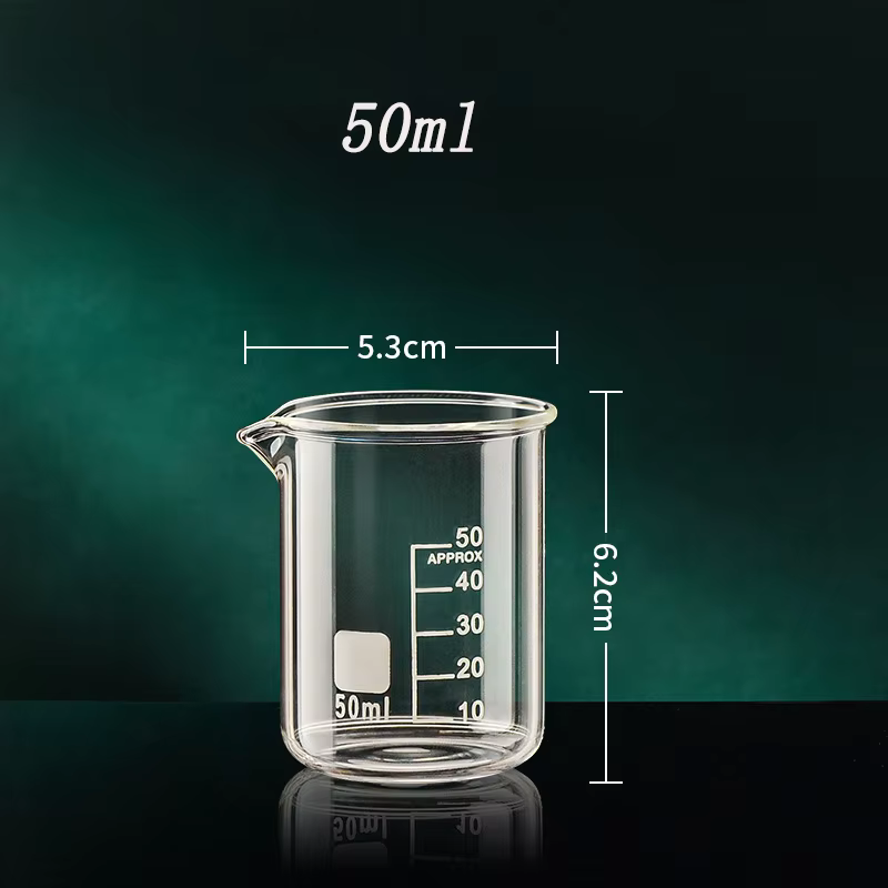 Bécher en verre borosilicate résistant à la chaleur YWDL, tasse à mesurer en verre épais, carafe à m