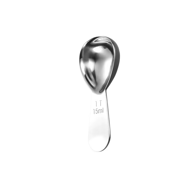 Cuillère à café, cuillère à café mesurant en acier inoxydable 304, cuillère à soupe à manche court, 