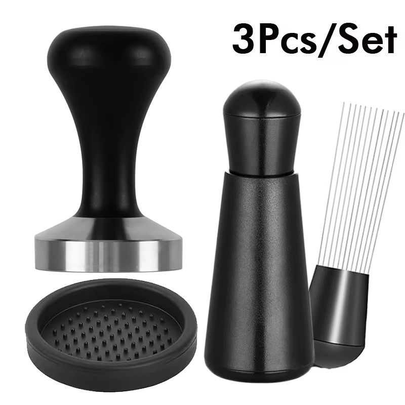 Doseur de café 51mm, ensemble d'agitateur et d'agitateur à café, manche en bois, accessoires de café