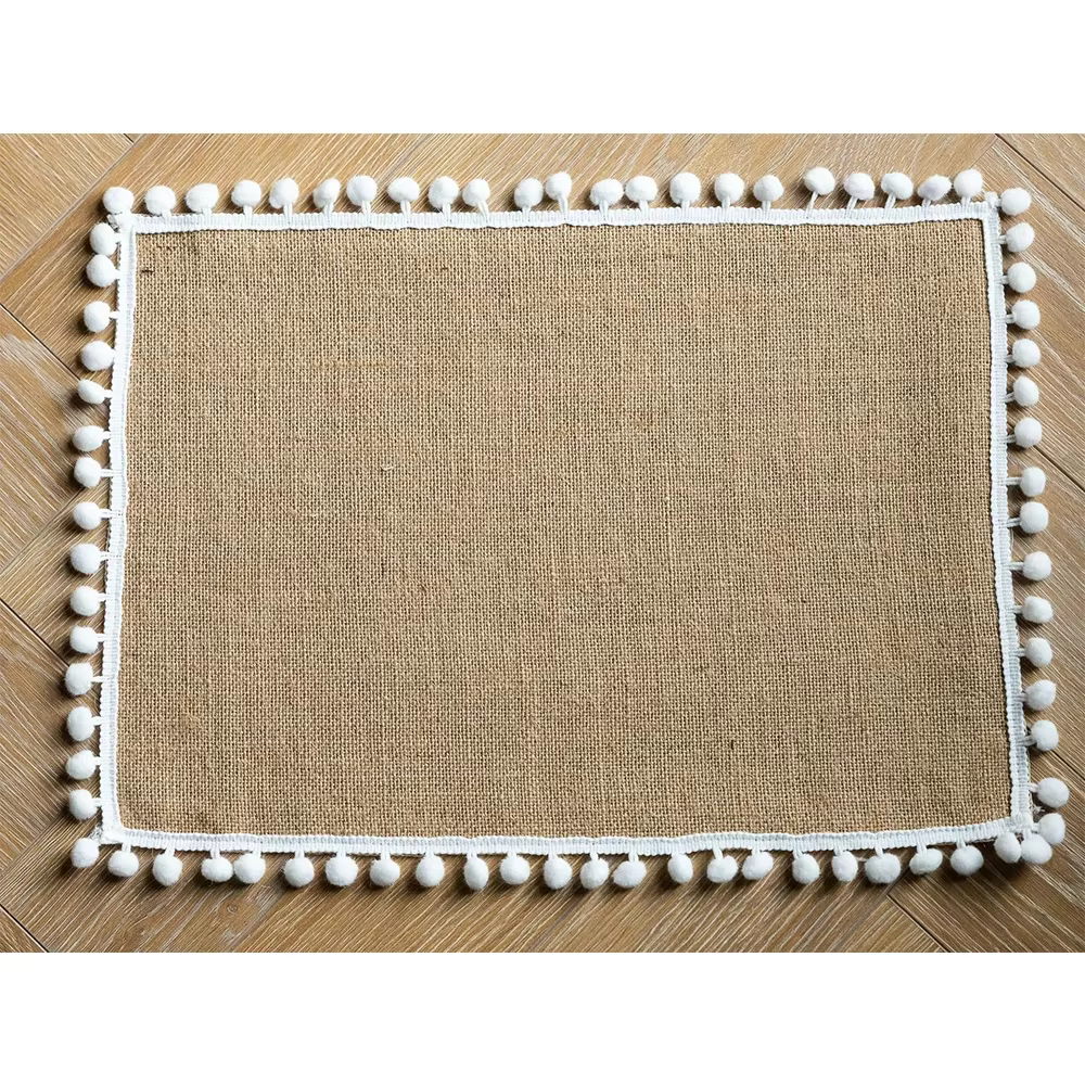 Sets de Table Tressés en Jute, Degré de Chaleur, Tissu Tissé de Ferme, Napperons Naturels pour Décor