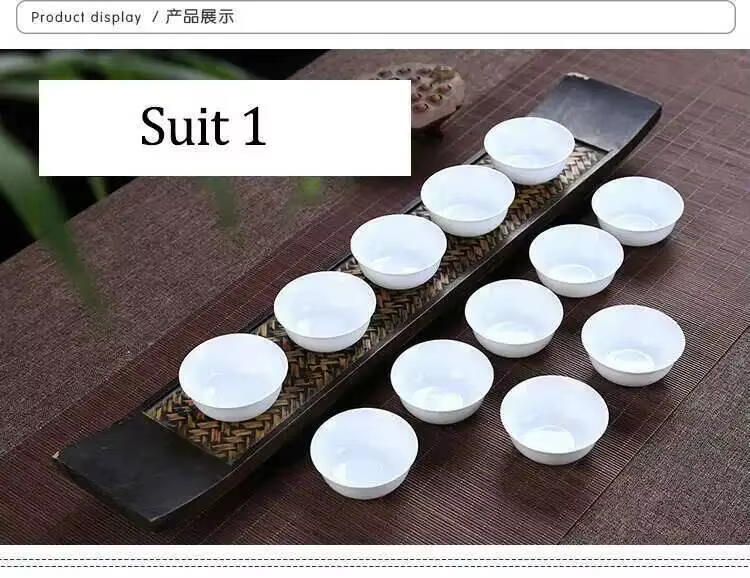 Chinse Kung Fu tasses petit bol à thé blanc 12 pièces 28 ml
