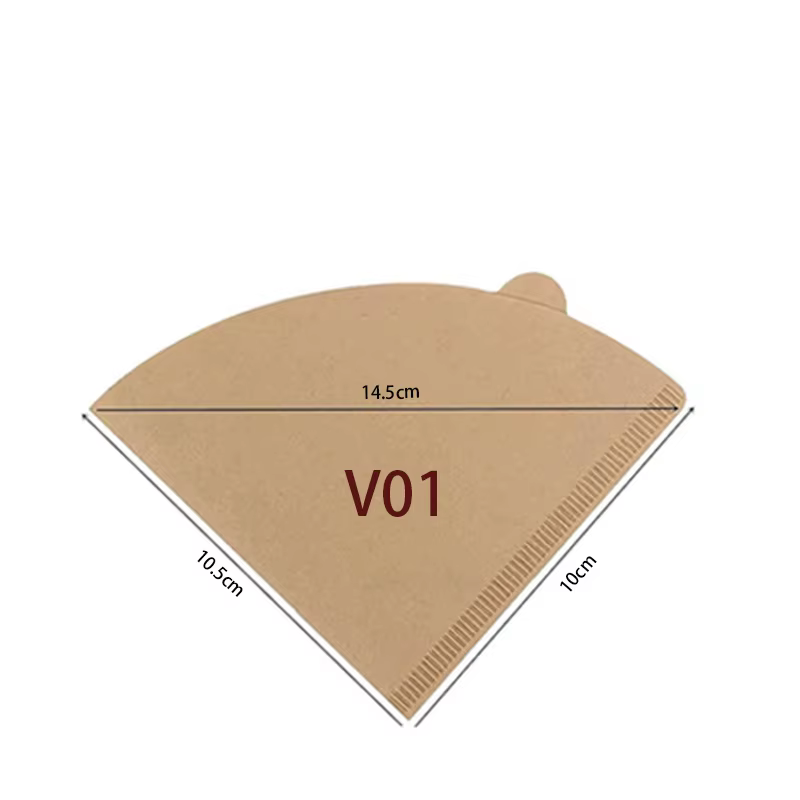 100 pièces papiers de filtre à café (1-4 tasses) papiers de filtre jetables papiers de filtre à cône