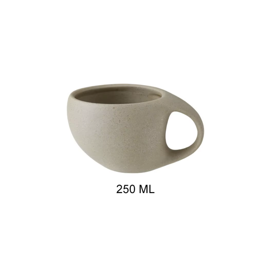 Tasse à café en céramique rustique de style japonais, art moderne, avec soucoupe en bois, tasse à th