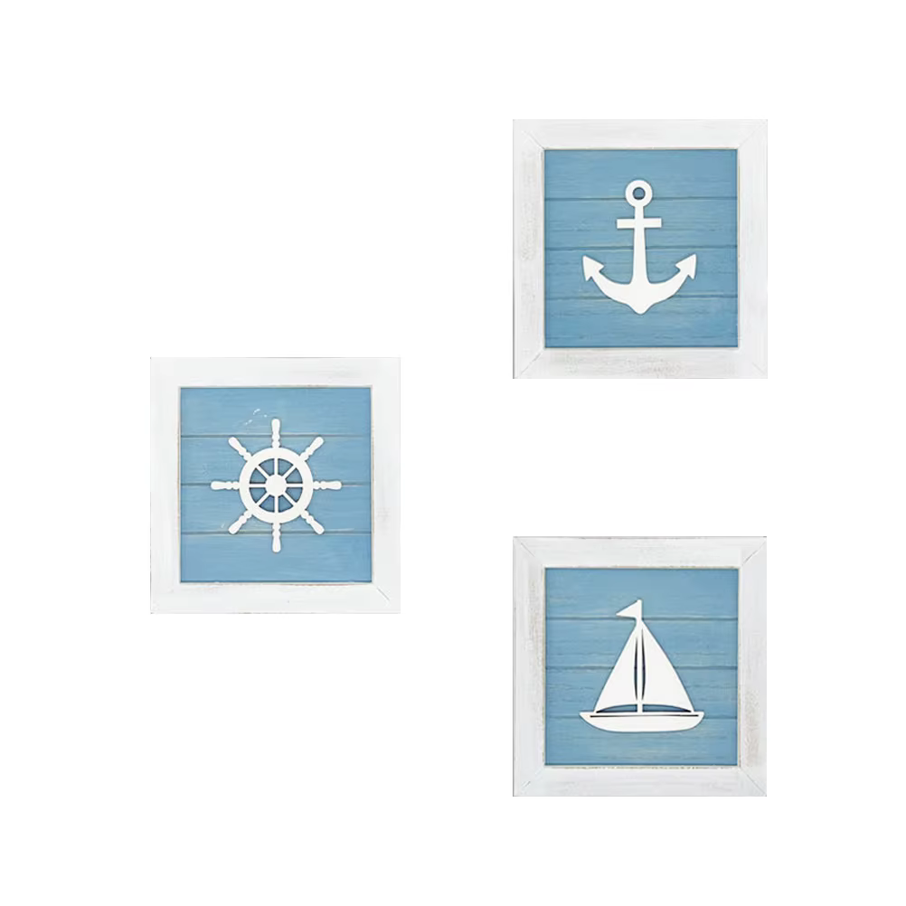 Décoration murale de plage sur le thème de l'océan, Art mural 3D avec étoile de mer, coquillage, sab