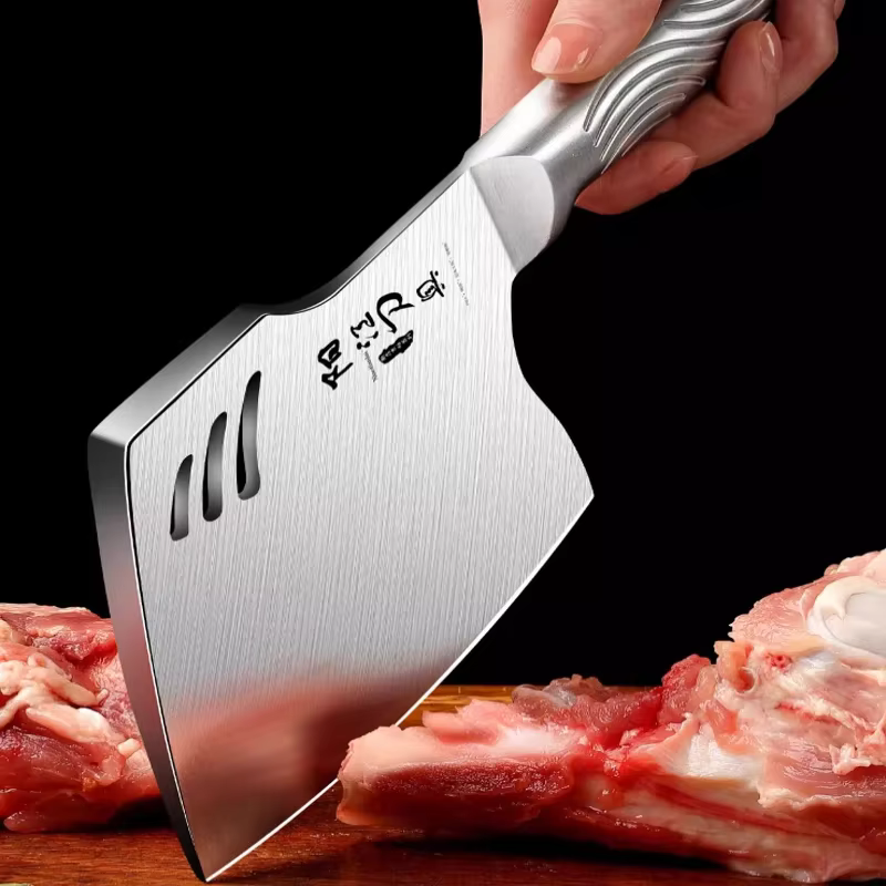 Couteau Forgé Épais Tout Acier Inoxydable, Couperet à Viande, Chef de Cuisine, Sharp eo, Puissant, C