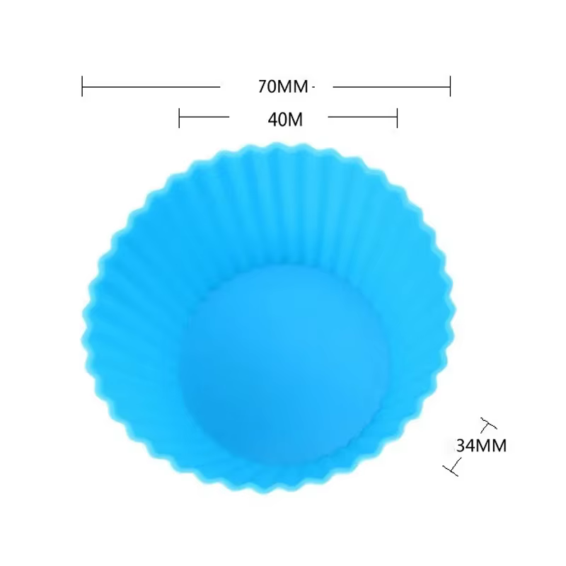 Moule à gâteau rond en Silicone en forme de cœur, 12 pièces/lot, moules de cuisson pour muffins, cup