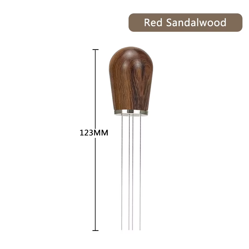 Distributeur d'aiguilles à café WDT, agitateur de poudre en acier inoxydable avec support en bois, a