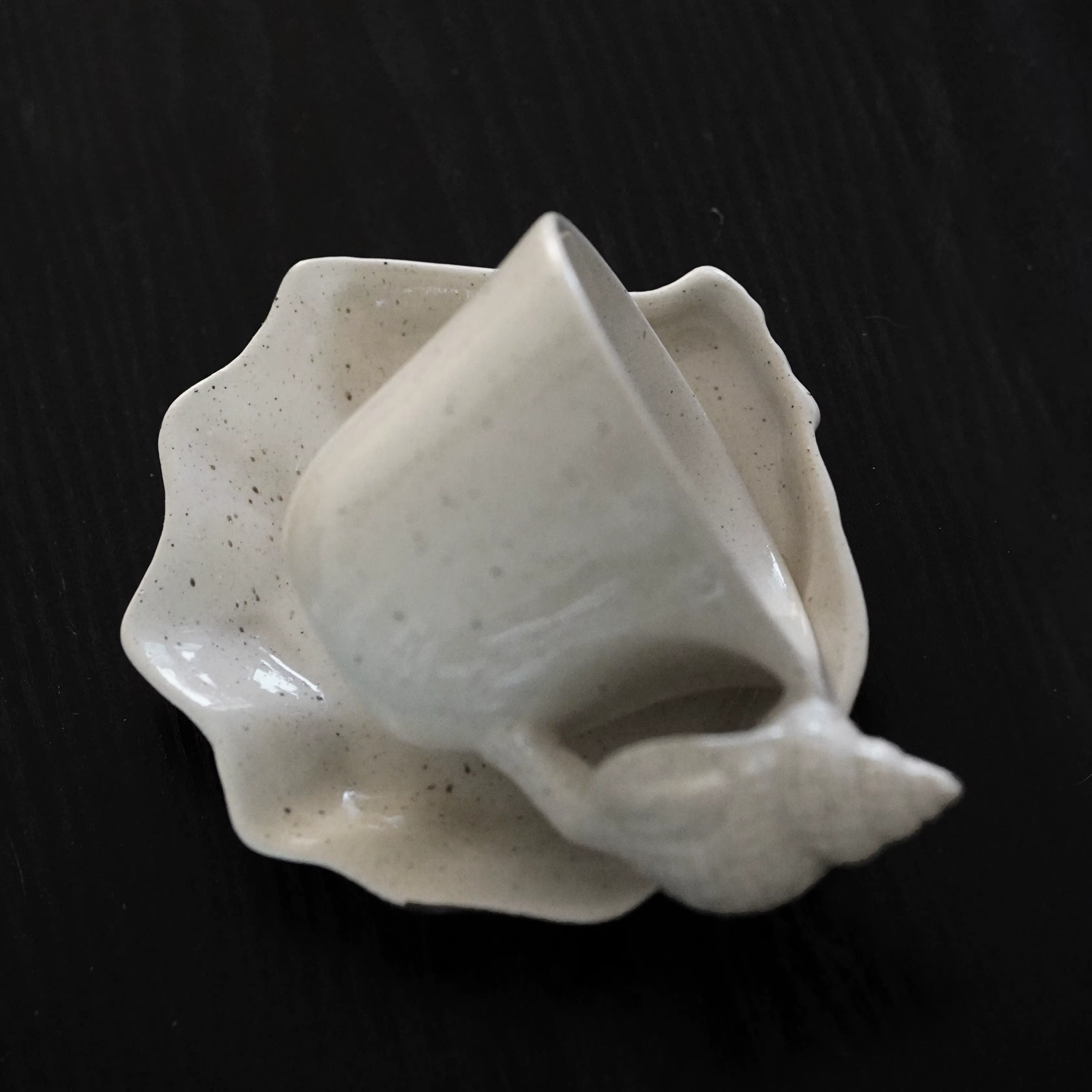 Ensemble tasse à café et soucoupe en coquillage, tasse conque en céramique, vaisselle de maison fait