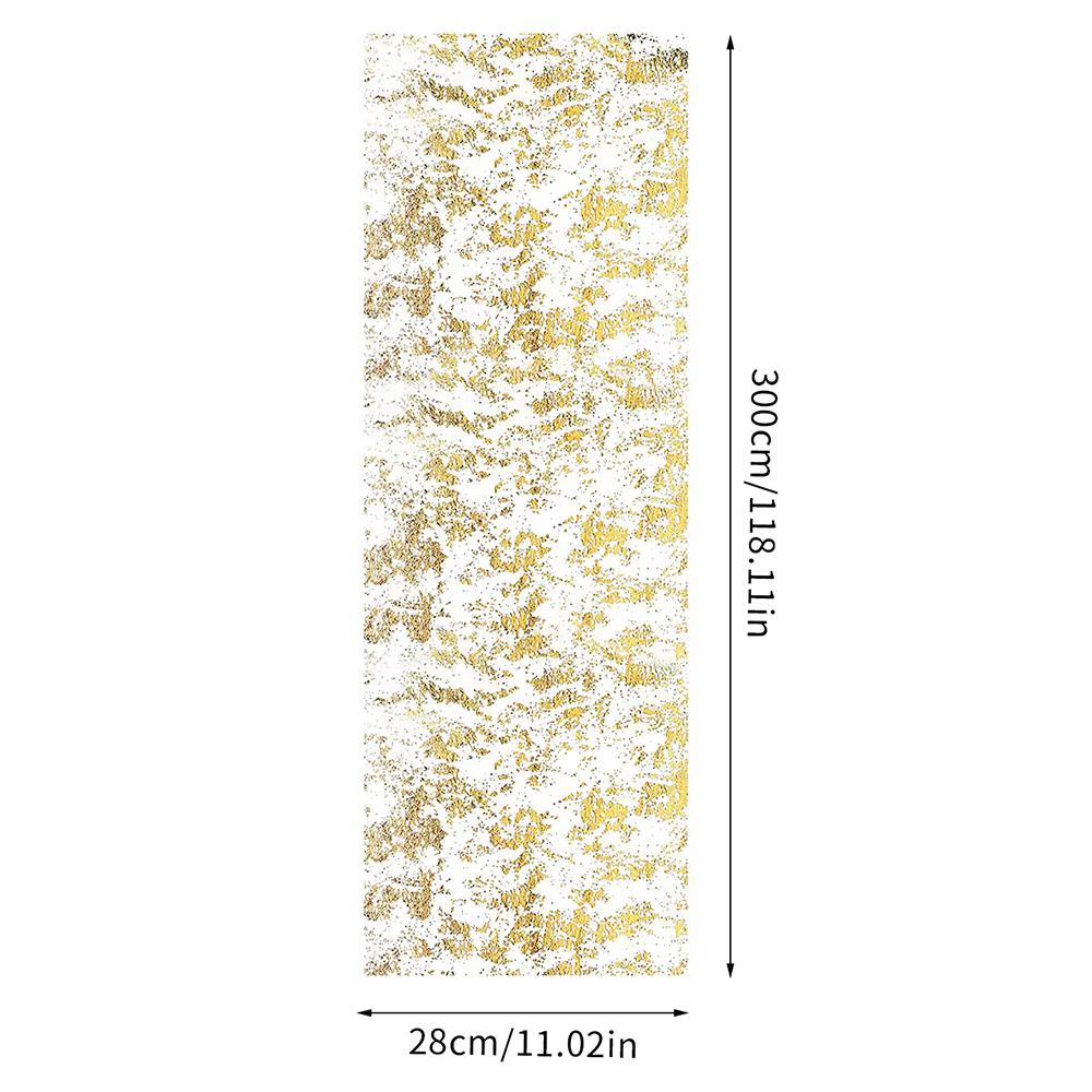 Chemin de Table métallique doré, 300x28cm, feuille de paillettes, rouleau de maille, nappe, décorati
