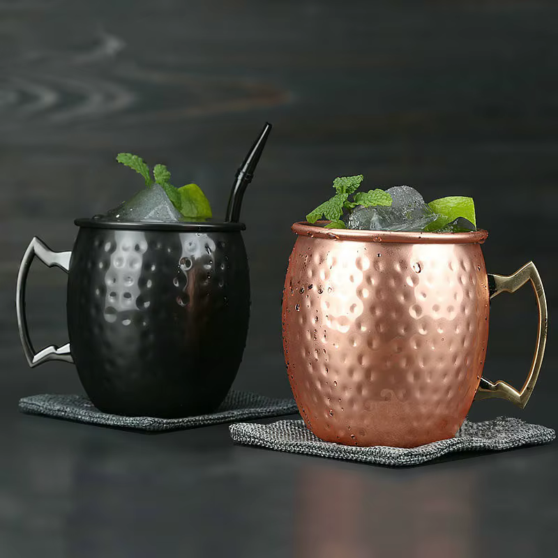 Tasse mule de moscou en acier inoxydable de 530ml, 1 pièce, tasse de bière pour Bar de cuisine, tass