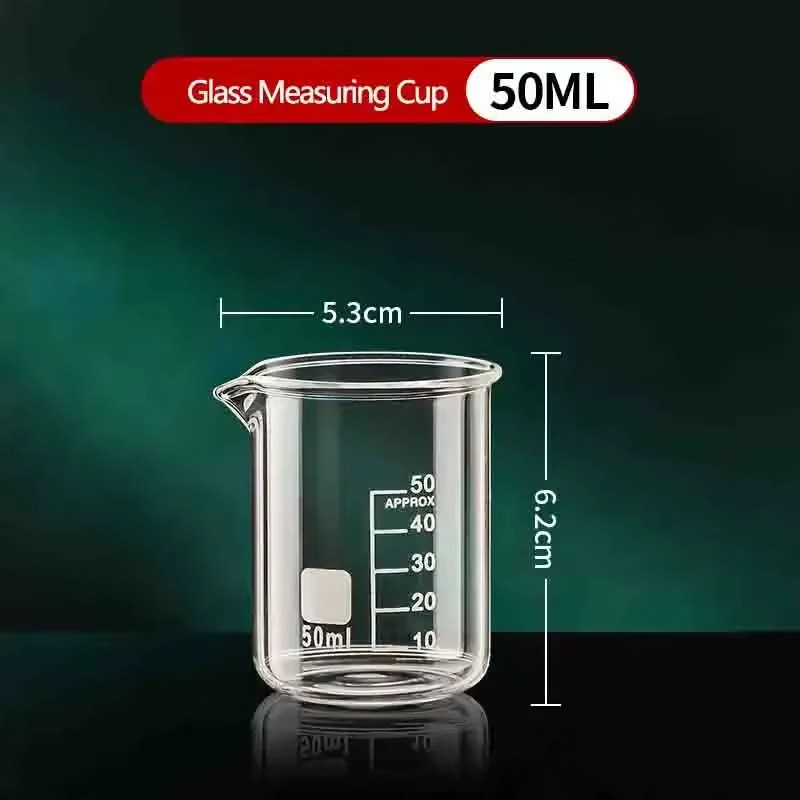 Grande Capacité Tasse à Mesurer en Verre de Haute Borosilicate Transparente Gobelet Gradué Résistant