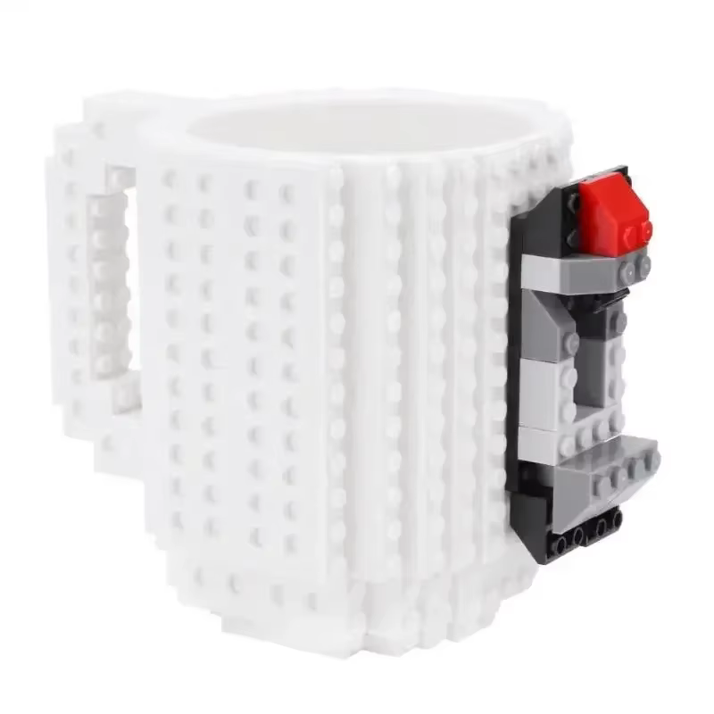 Tasse à lait créative de 350ml, tasses à café créatives en brique intégrée, support d'eau potable, b