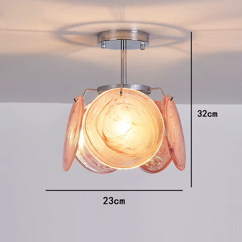 Lustres en verre nuage vintage, éclairage LED, luminaire européen, lampe de confrontation romantique