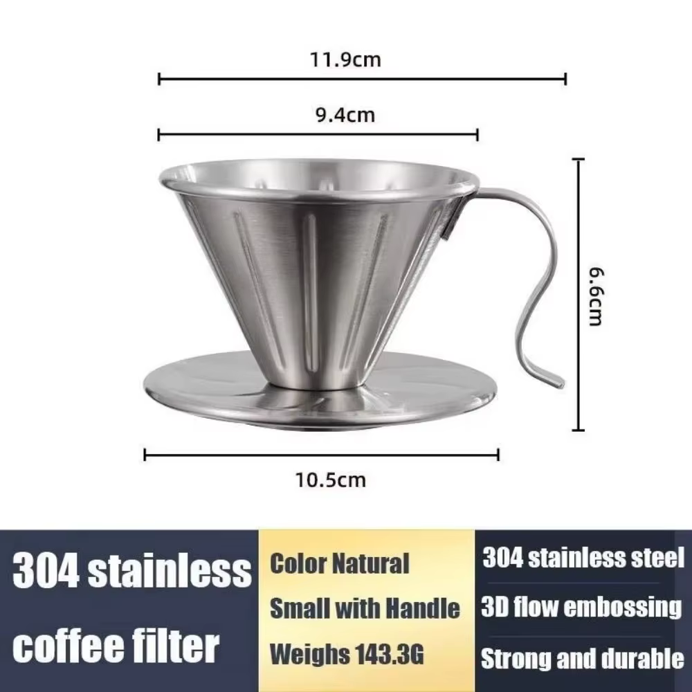 Nouveau V01 V02 goutteur de café Barista verser sur acier inoxydable filtre à café goutte à goutte t
