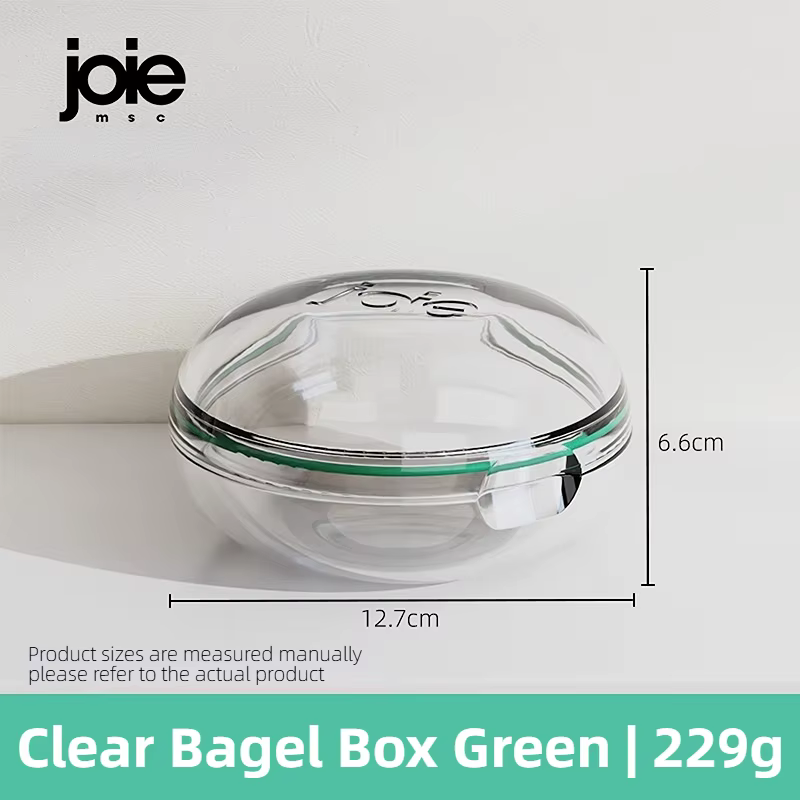 Joie-Boîte à lunch ronde transparente, portable, pour bagel, sandwich, hamburger, rouleau, muffin, f