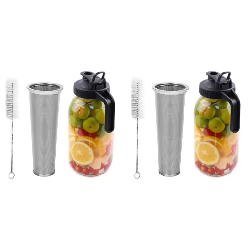 Cafetière à café froid KYCOR-2X, pichet à café froid de 64 oz avec filtre super dense en acier inoxy
