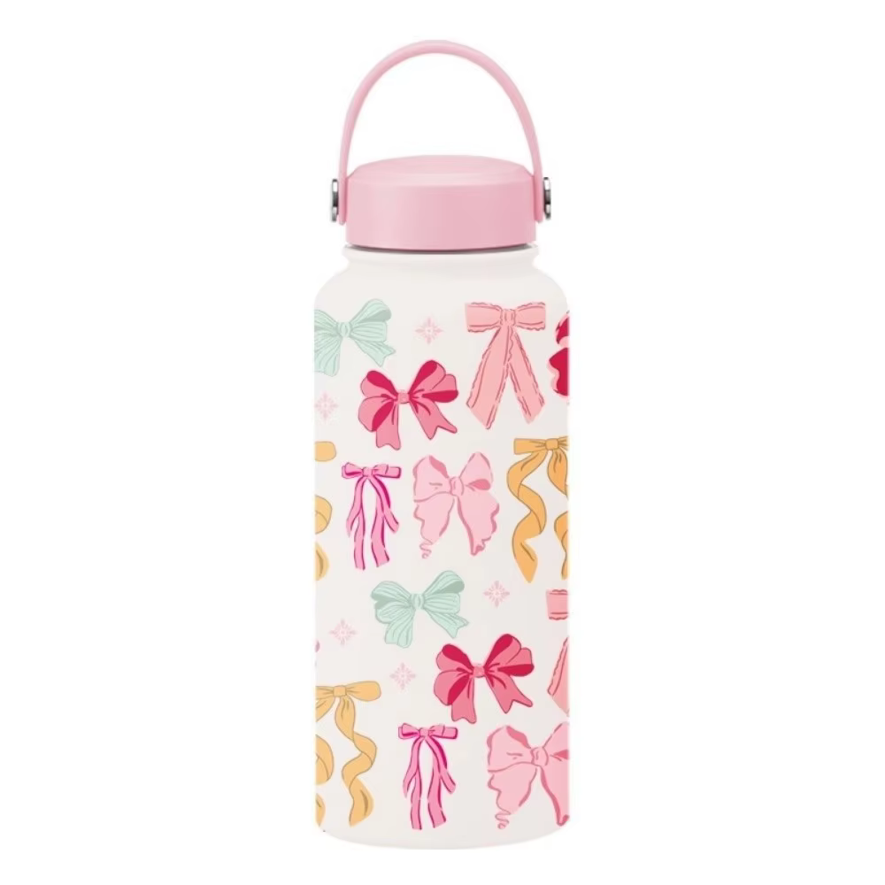 Cadeau INS bouteille d'eau isolée Portable 1L tasse isolée extérieure en acier inoxydable bouteille