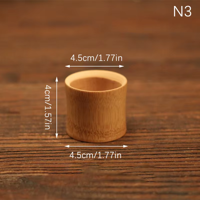 Tasse en bambou naturelle sculptée, style japonais, pour boire du thé, de la bière, du café, du jus,