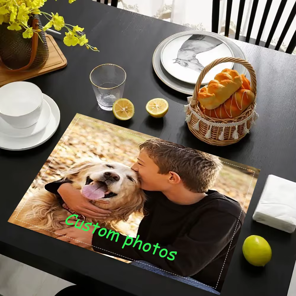 Sets de table personnalisés en photos plates 2D, parfaits pour la décoration de la maison, la décora