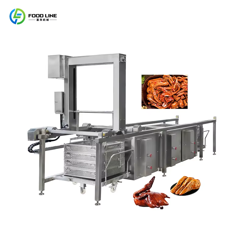 Chaîne de cuisson continue pour viande (bœuf et mouton) – Machine de cuisson industrielle pour canti