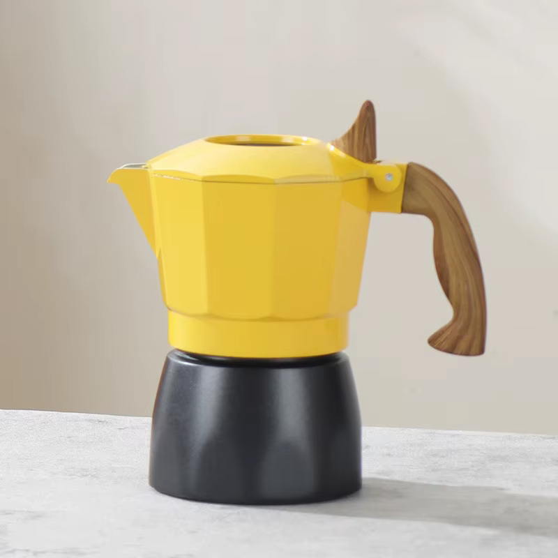 Cafetière Moka à Double Valve 6ème Génération avec Valve de Surpression, Machine à Expresso Portable