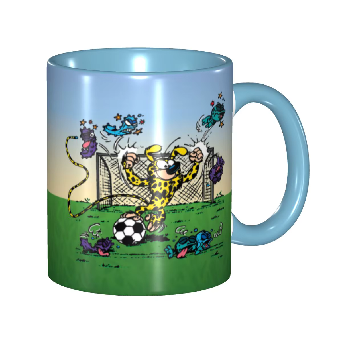 Marsupilami football tasse à café bricolage personnalisé belge Animation Manga céramique lait thé ta