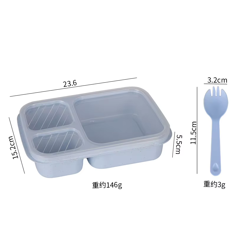 Boîte à déjeuner Bento pour enfant avec couvercles et fourchettes, assiette d'alimentation pour enfa