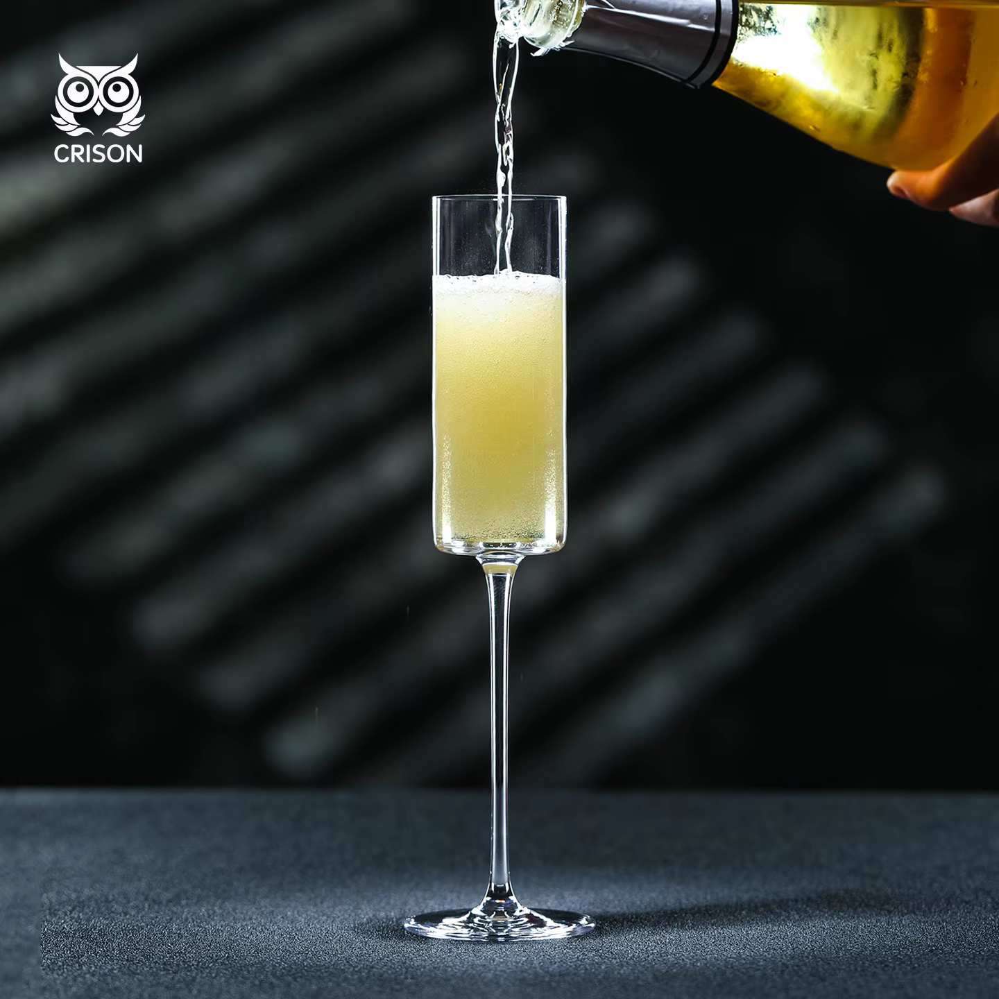 Verre à champagne fin de style japonais CRagressions, cristal ORY, tasse en verre pour fête de maria