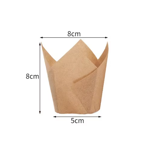 Gobelets en papier pour muffins tulipes, 50 pièces, anti-huile, doublure de Cupcakes, boîte à muffin