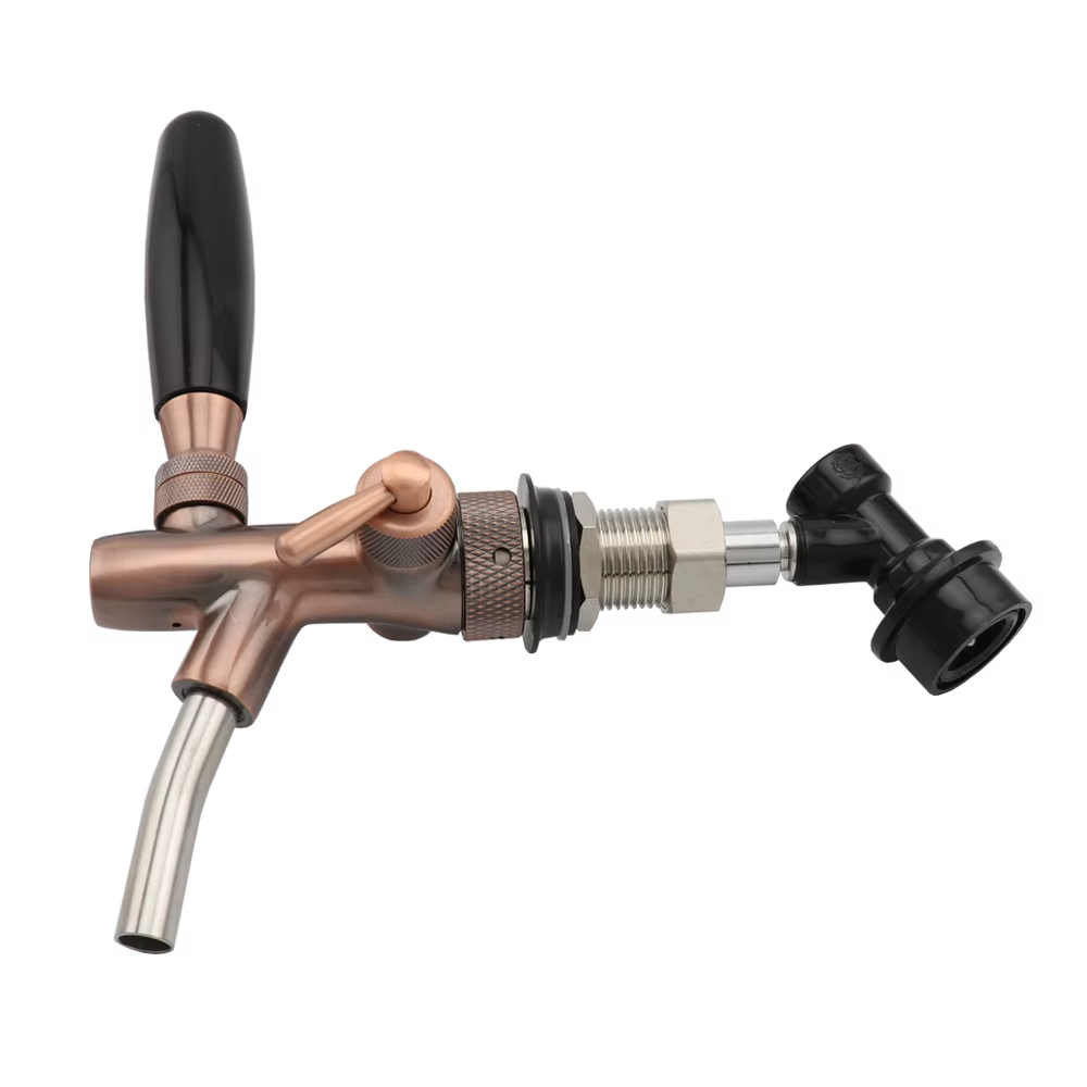 Robinet de bière à tirage réglable avec serrure à bille liquide déconnexion chromée contrôle du débi