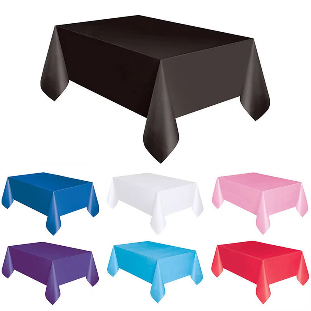 Grande Couverture de Table Rectangulaire en Plastique, Lingette Propre, Rouge, Blanc, Noir, pour ixd