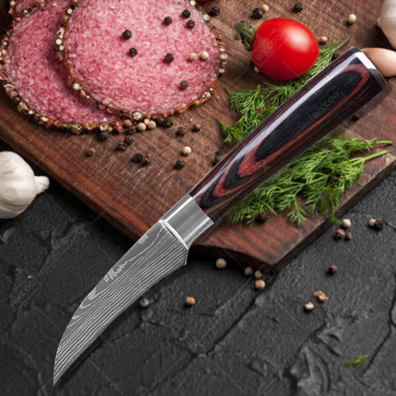 Couteaux de cuisine professionnels, couteau en acier inoxydable, épluchage de fruits, couperet à via