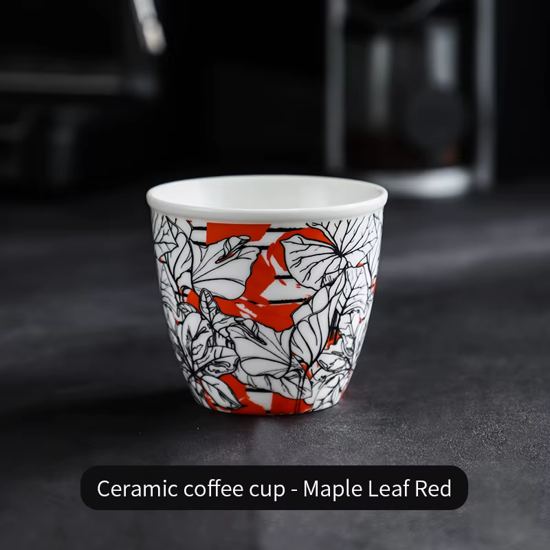 BINCOO tasse à café en céramique série fleur de la Jungle Art créatif Latte tasse à expresso pour th
