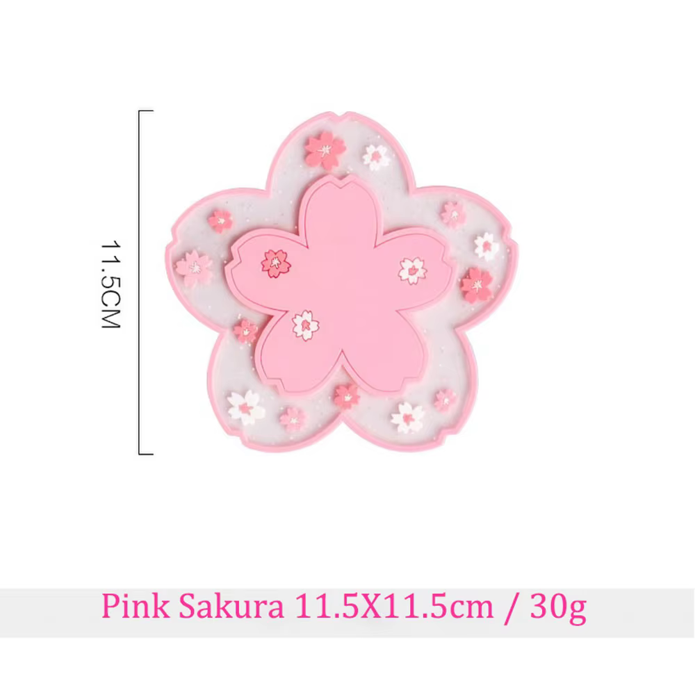 Dessous de verre en forme de fleur Kawaii, napperon Sakura de Style japonais, tapis de Table isolé p