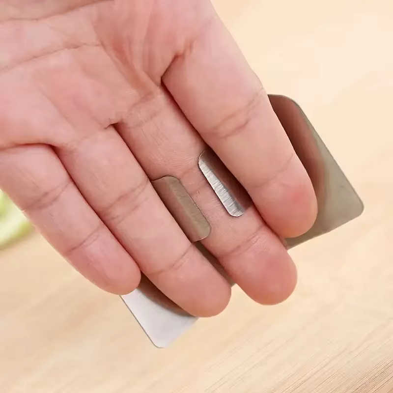 Protège-doigts en acier inoxydable pour coupe de légumes, protège-mains, gadget de cuisine, housse d